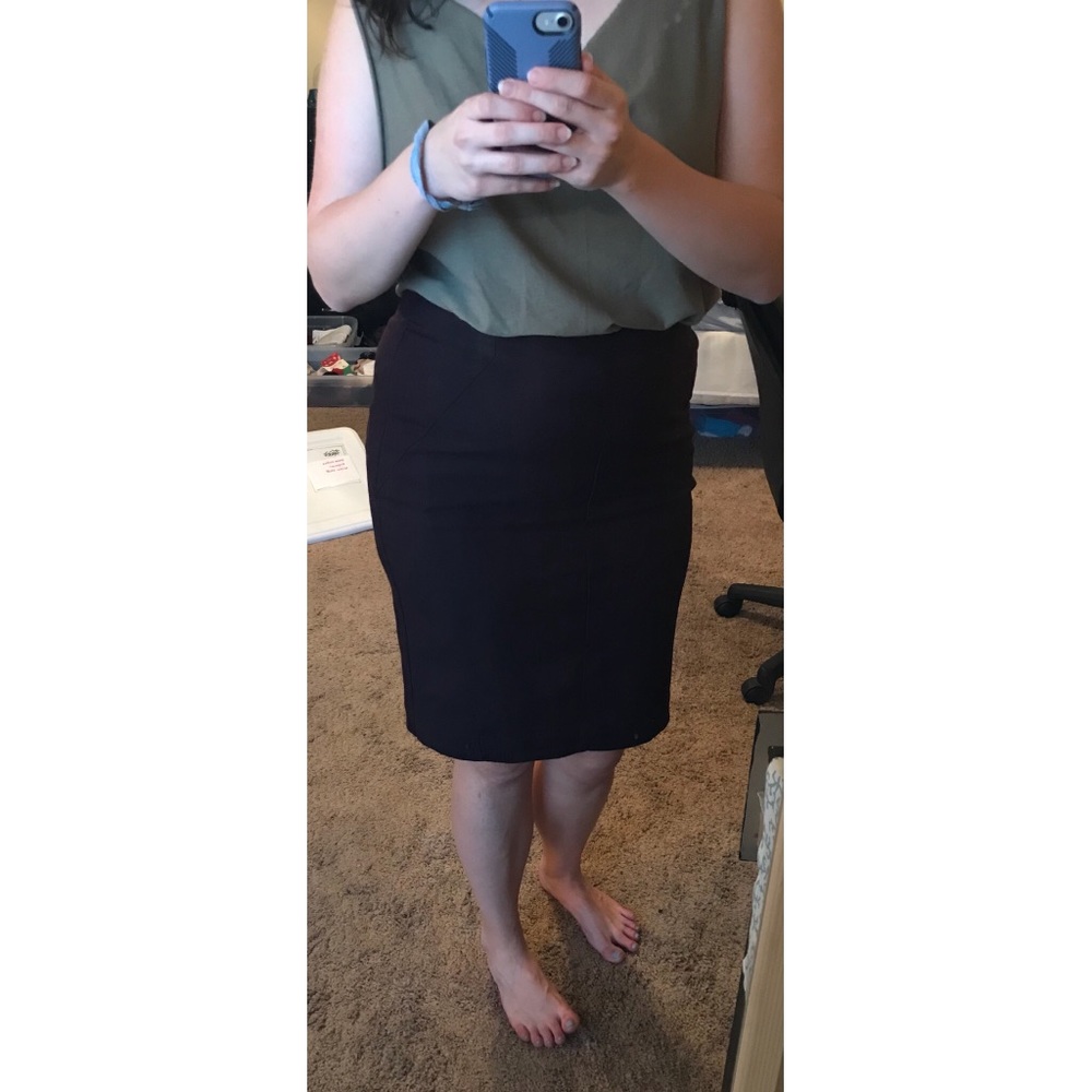 Burgundy Pencil Skirt